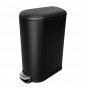 Bote De Basura Negro Con Pedal 40L