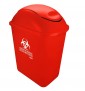 Bote RPBI Rojo Jumbo Con Tapa Balancín 26L