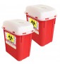 2 Pack Bote RPBI Rojo con Tapa 4L