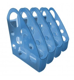 Paquete De 4 Revisteros Para Oficina Y/O Escuela Color Azul