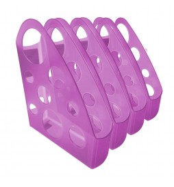 Paquete De 4 Revisteros Para Oficina Y/O Escuela Color Violeta