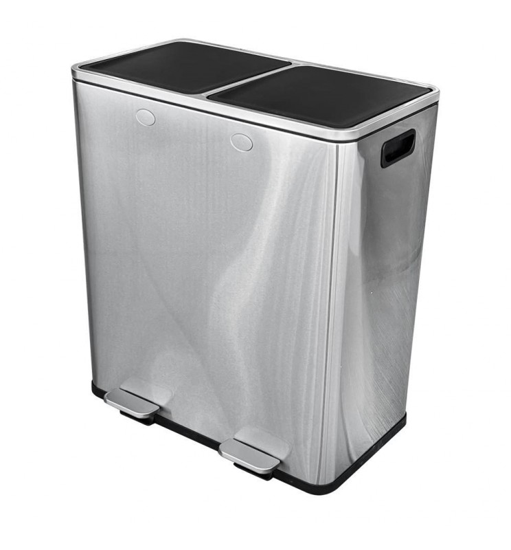 Bote Cubo de Basura Doble Compartimento Inox