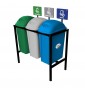 Centro de Separación De Basura En 3 Colores 42L