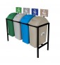 Centro De Separación De Basura En 4 Colores 42L