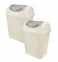 2 Pack Bote de Basura Con Tapa Balancín 17L