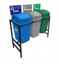 Centro de Separación de Basura 3 Botes 65L