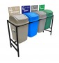 Centro de Separación de Basura 4 Botes 65L