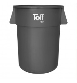 Bote para basura grande Toff 208 Litros Gris