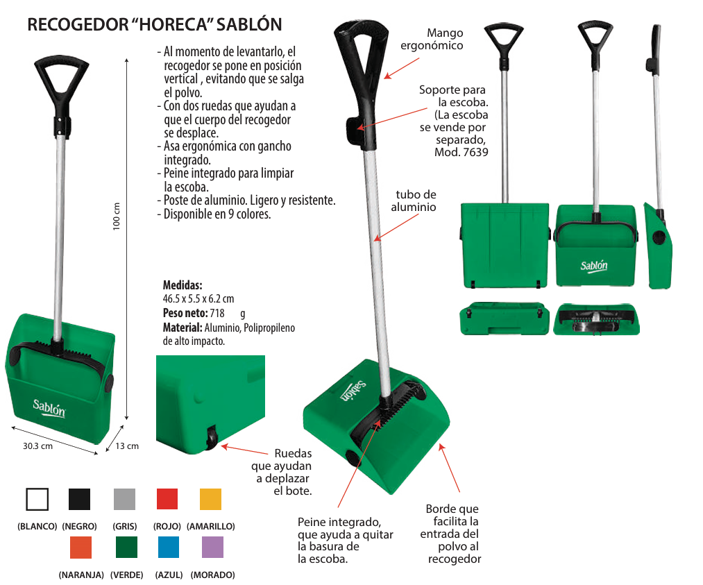 Recogedor de basura Sablón
